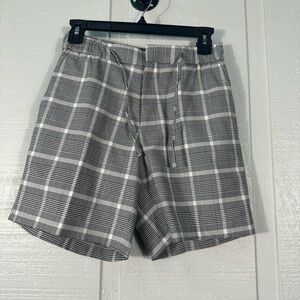 Topman Skinny Plaid Black and White Shorts Size 26 Waist NWOT
